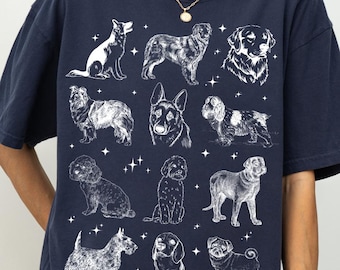 Vintage Comfort Colors Dog T-Shirt: Retro 90s Style