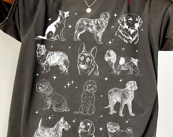 Vintage Comfort Colors Dog T-Shirt: Retro 90s Style