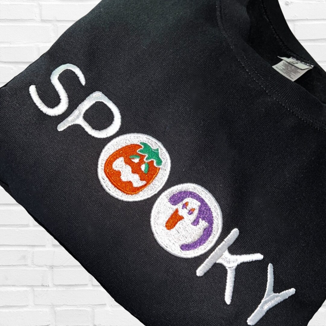 Embroidered Halloween Cookies Spooky Season Sweatshirt, Pillsbury