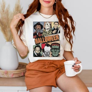 Retro Horror Movie Halloween T-Shirt: Spooky Graphic Tee