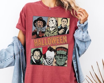 Camiseta de Halloween de película de terror retro: Camiseta de temporada espeluznante