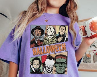 Camiseta de Halloween de película de terror retro: Camiseta de temporada espeluznante
