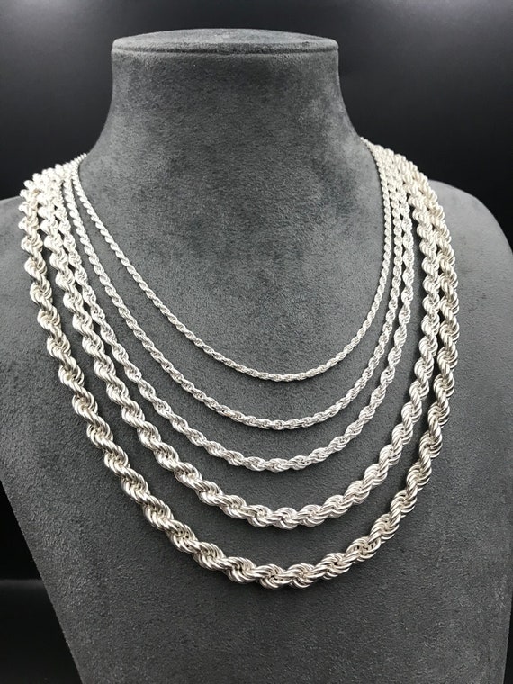 Rope Chain for Men Rope Chain for Women 925 Sterling Silver Etsy