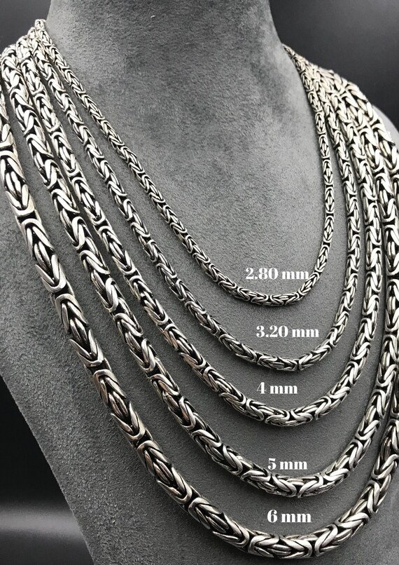 Round Byzantine Chain Necklace 925 