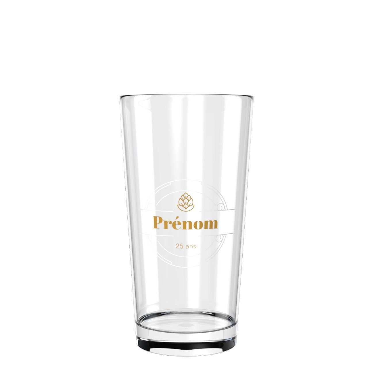 Verre à Bière 37Cl avec Prénom Personnalisé