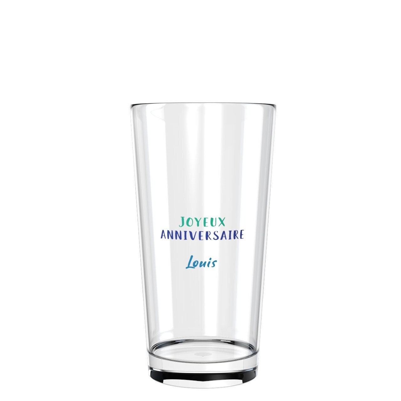 Verre à Bière Personnalisé en Verre Shaker 37Cl - Votre Texte Ici