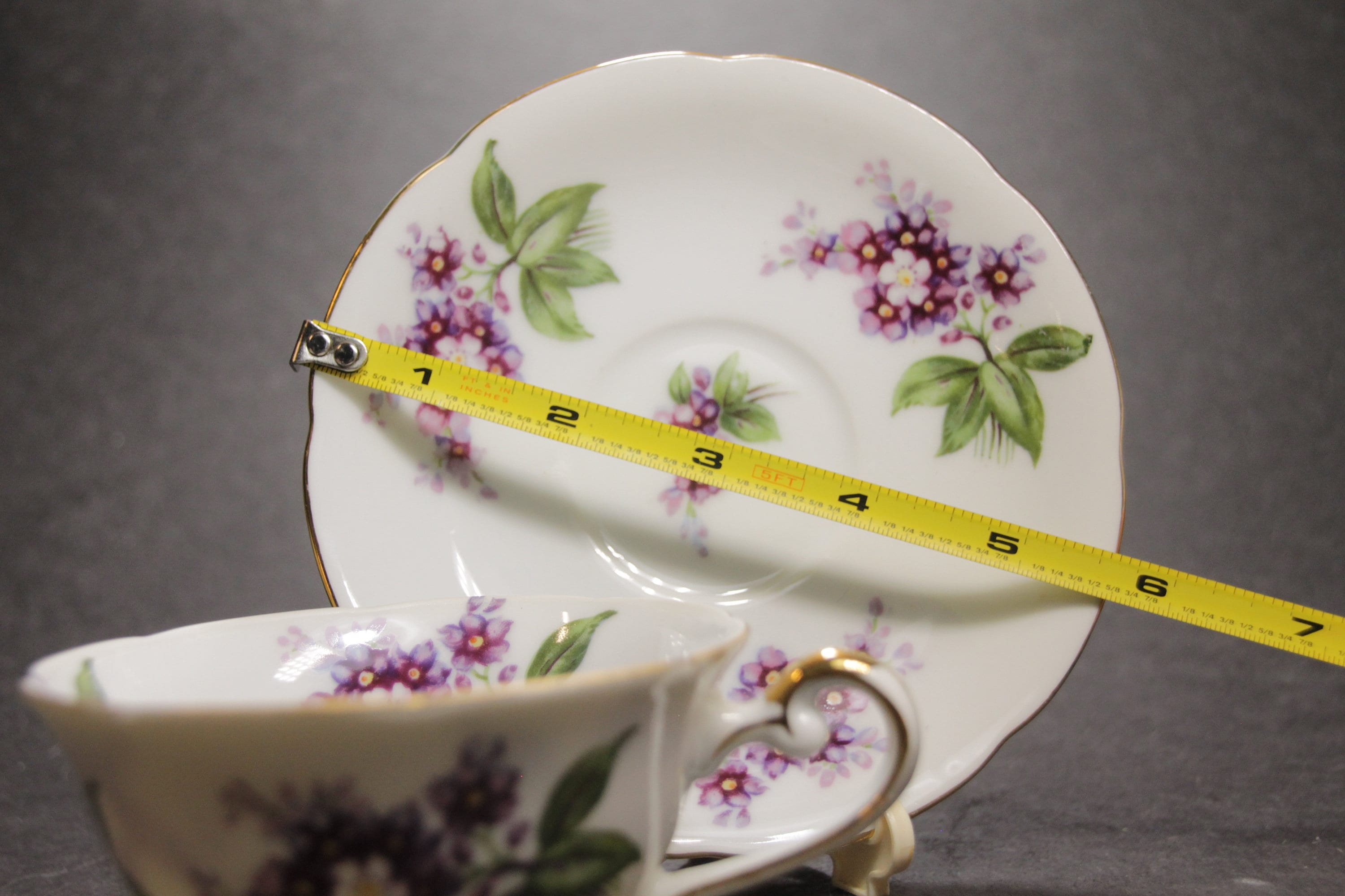 LEFTON CHINA Hand Painted Tea Cup & Saucer Vintage - Etsy