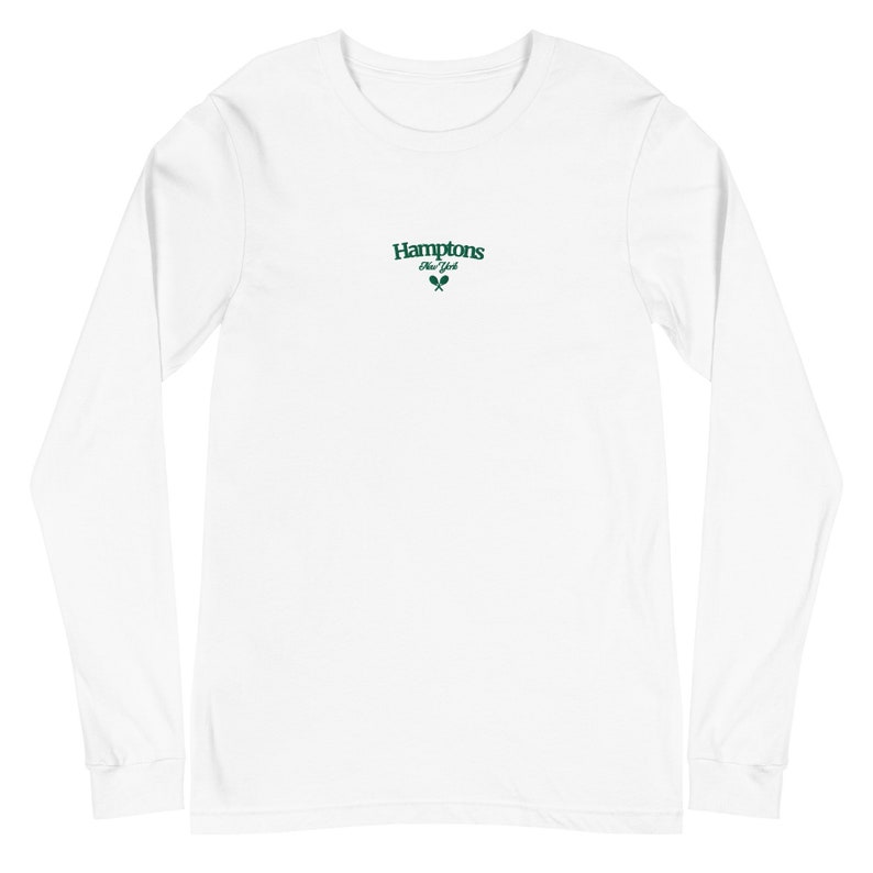 Hampton's New York Embroidered Shirt | Tennis Country Club Old Money Aesthetic Shirt