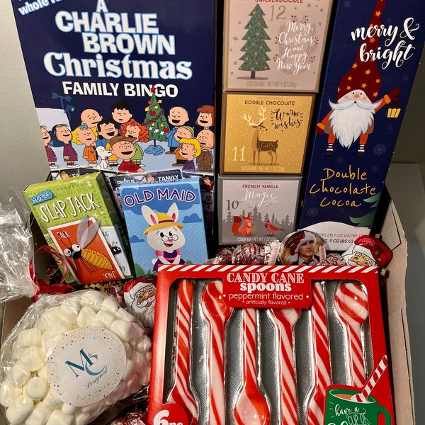 Kit de chocolate caliente y juegos para toda la familia: ¡el kit perfecto para un día nevado para toda la familia!