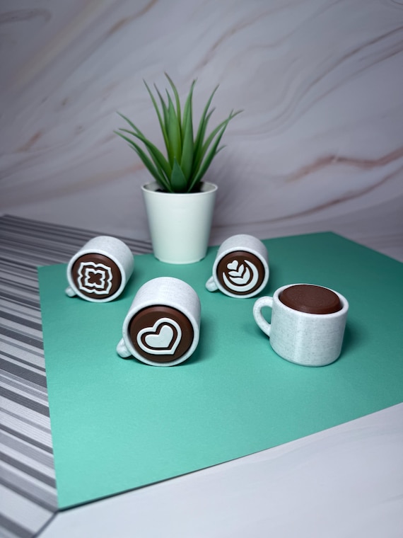 3D Printed Coffee Cup Fidget Toy | Stress Relief Desk Companion