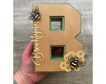 First Bee-Day 3D Letter | First Bee-Day Decorations | Bee Custom Party Decorations | Bee Birthday Decoration | Bee 3D Letter