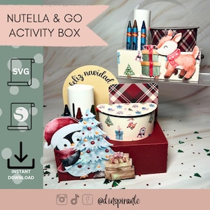 Nutella and Go-sjabloon | Sjabloon Nutella & Go-activiteitendoos | Nutella and Go-doos | Sjabloon Nutella and Go-houder voor soepstengels | Knutselen delen