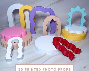 3D Printed Photo Prop for Product Photography | Colorful Display Accent | Small Business Branding Prop