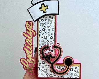 Nurse Gift | Custom Nurse Graduation Gift | Nurse Appreciation Gift | Custom Nurse 3D Letter | Nurse Personalized Gift