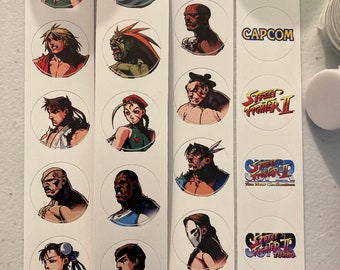 Arcade Button Inserts Stickers Street Fighter Arcade1up Mod "VS"