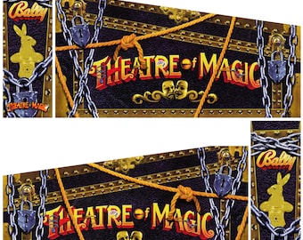 Arcade1up arcade 1up Pinball decal wrap sticker 8 Piece set Theatre of Magic Pinball