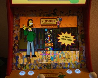 Arcade Button Inserta Pegatinas Los Simpson Leftorium Ned Flanders arcade1up 1up