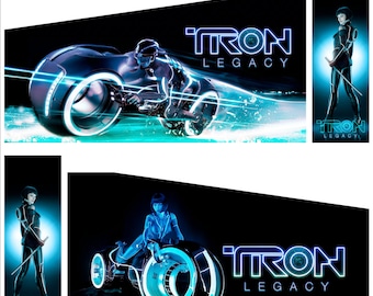 Arcade1up arcade 1up Pinball decal wrap sticker 8 Piece set Tron