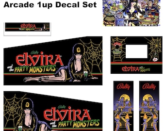 Elvira Party Monsters Arcade 1up At games legends pinball decal set
