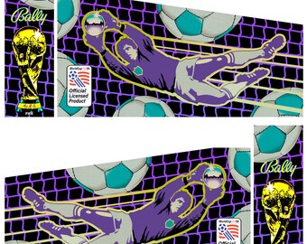 Arcade1up arcade 1up Pinball calcomanía wrap sticker 8 piezas set World Cup Soccer 94