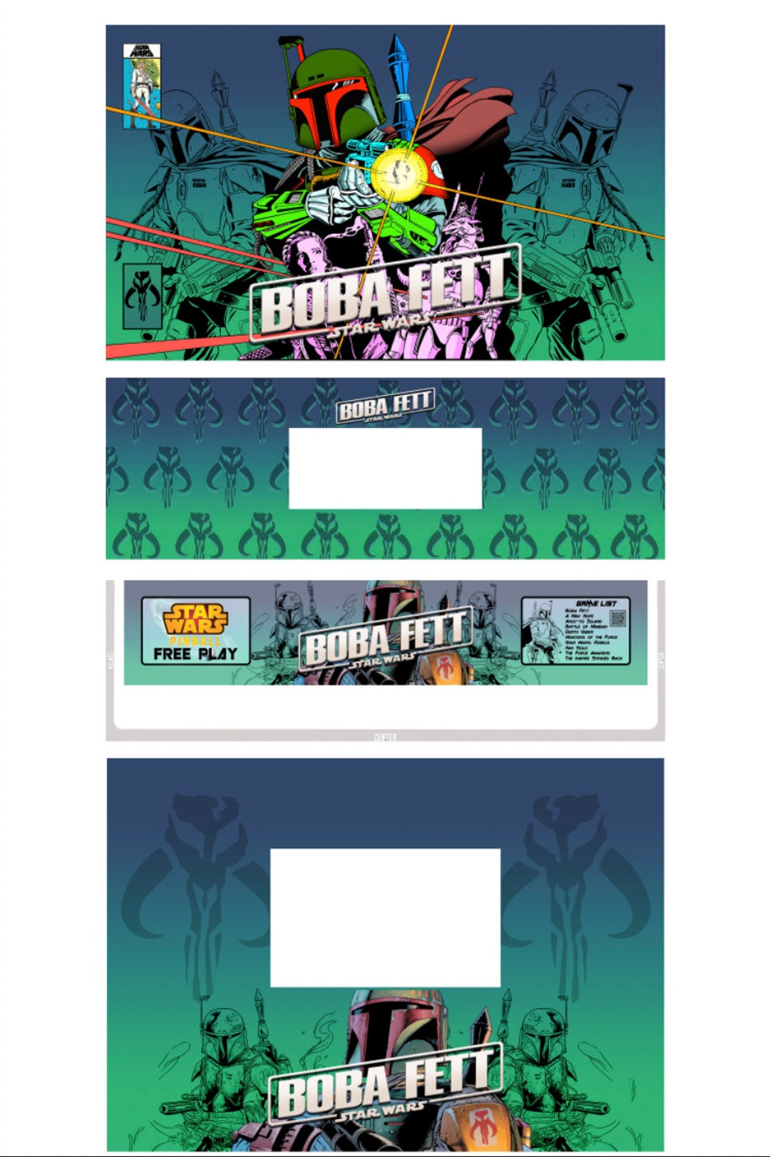 Arcade1up Arcade 1up Pinball Decal Wrap Sticker 8 Piece Set Etsy