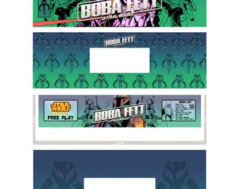 Arcade1up arcade 1up Pinball calcomanía envoltura pegatina 8 piezas set Boba Fett Pinball