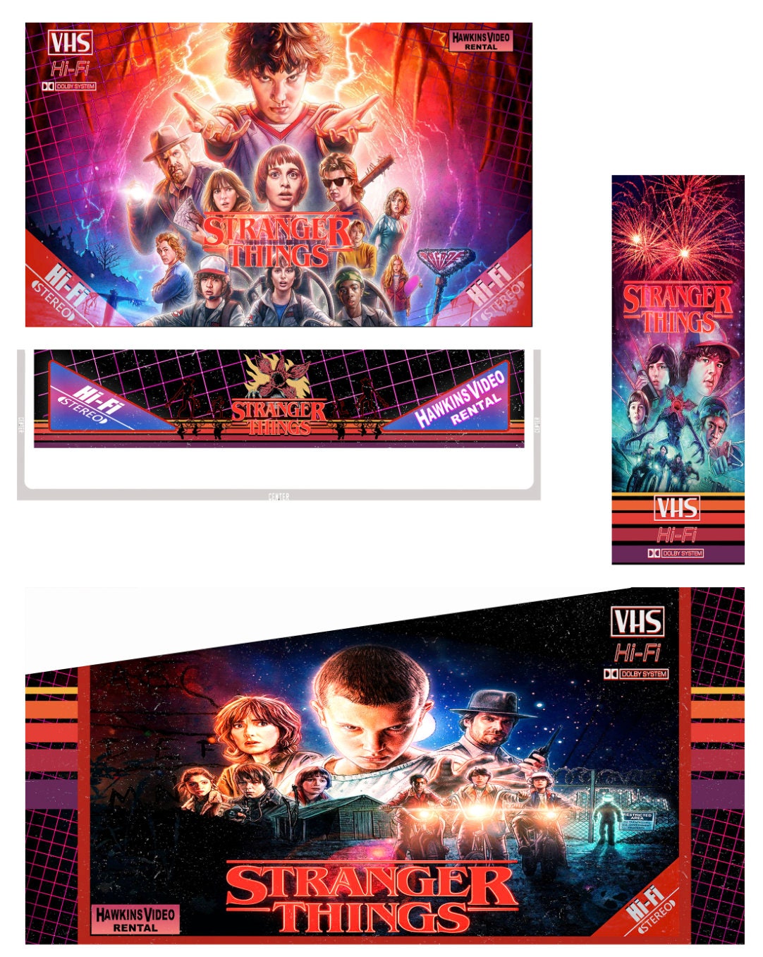 Arcade1up Arcade 1up Pinball Decal Wrap Sticker 8 Piece Set Etsy