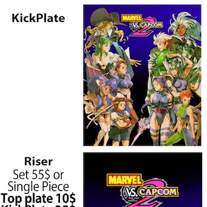 MVC2 Mavel Vs Capcom 2 Front plate 3 peice set or single decal for the Arcade1up