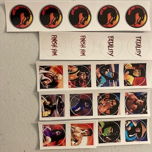 Arcade Button Inserts Stickers Mortal Kombat arcade1up 1up