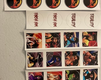 Arcade Button Inserts Stickers Mortal Kombat arcade1up 1up