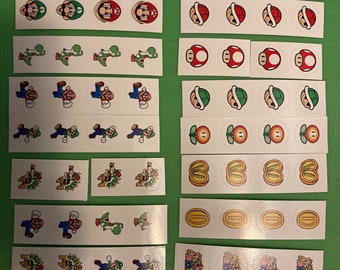 Set de pegatinas de 64 piezas Super Mario Arcade1up arcade 1up Button Inserts para tu mod mod de arcade modificado o personalizado