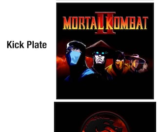 Arcade1up Arcade Mortal Kombat 2 front panel 3 Piece set sticker decal graphic riser kickplate