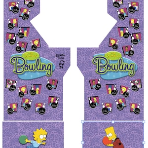 The Simpsons Bowling Arcade1up arcade 1up 8 piece decal sticker set