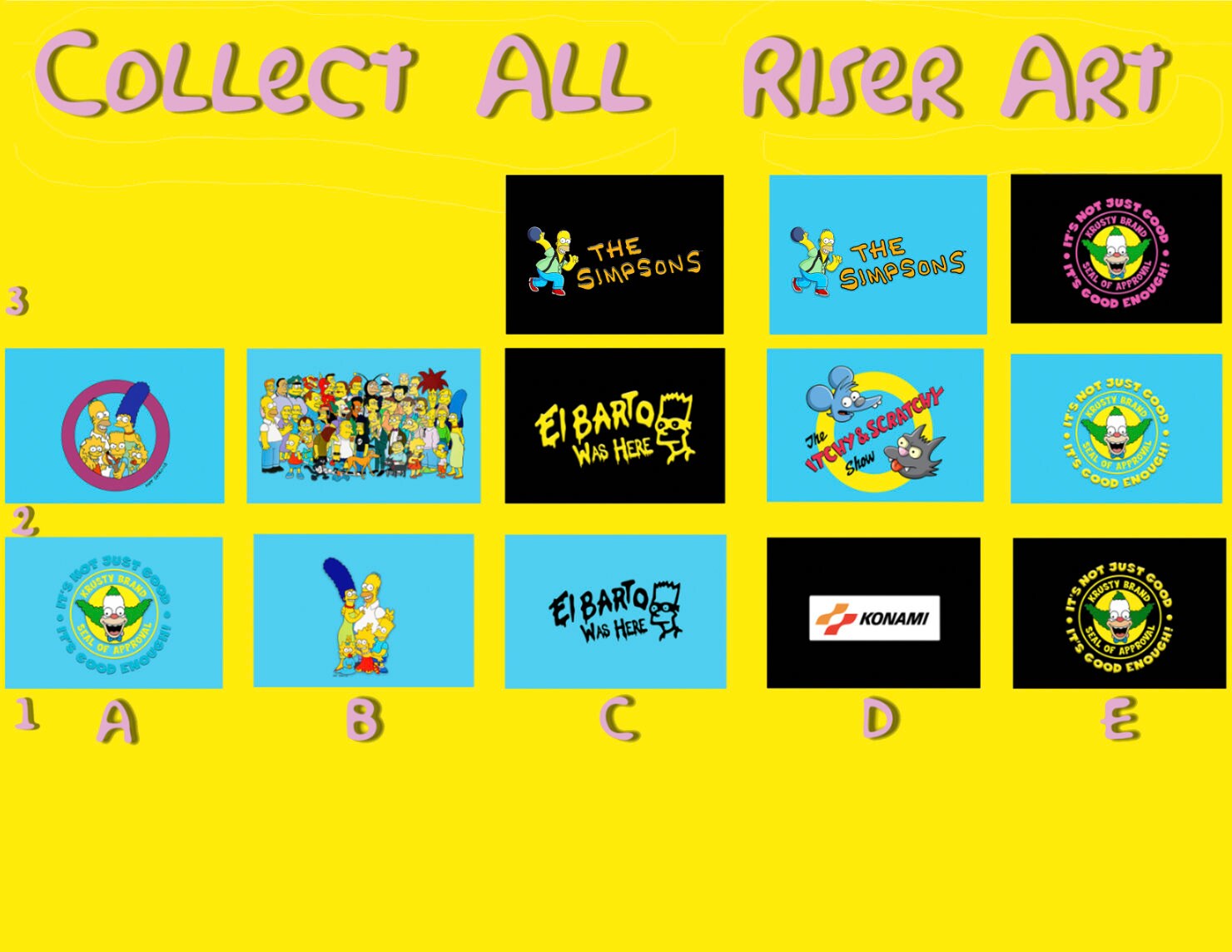 Arcade1up the Simpsons Front Riser Decal Vinyl Sticker