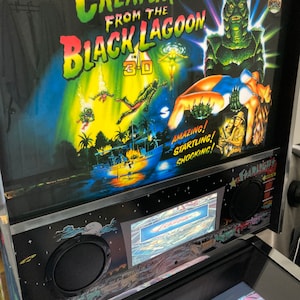 Arcade1up arcade 1up Pinball decal wrap sticker 8 Piece set Creature from the black Lagoon