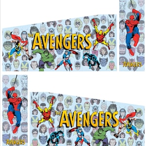 Arcade1up arcade 1up Pinball decal wrap sticker 8 Piece set The Avengers