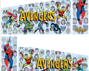 Arcade1up arcade 1up Pinball decal wrap sticker 8 Piece set The Avengers