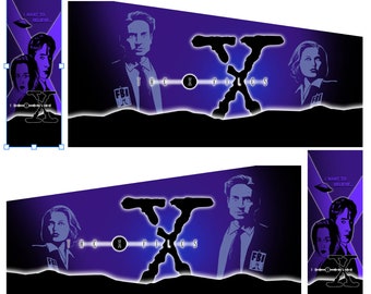 Arcade1up arcade 1up Pinball decal wrap sticker 8 Piece set The X-Files