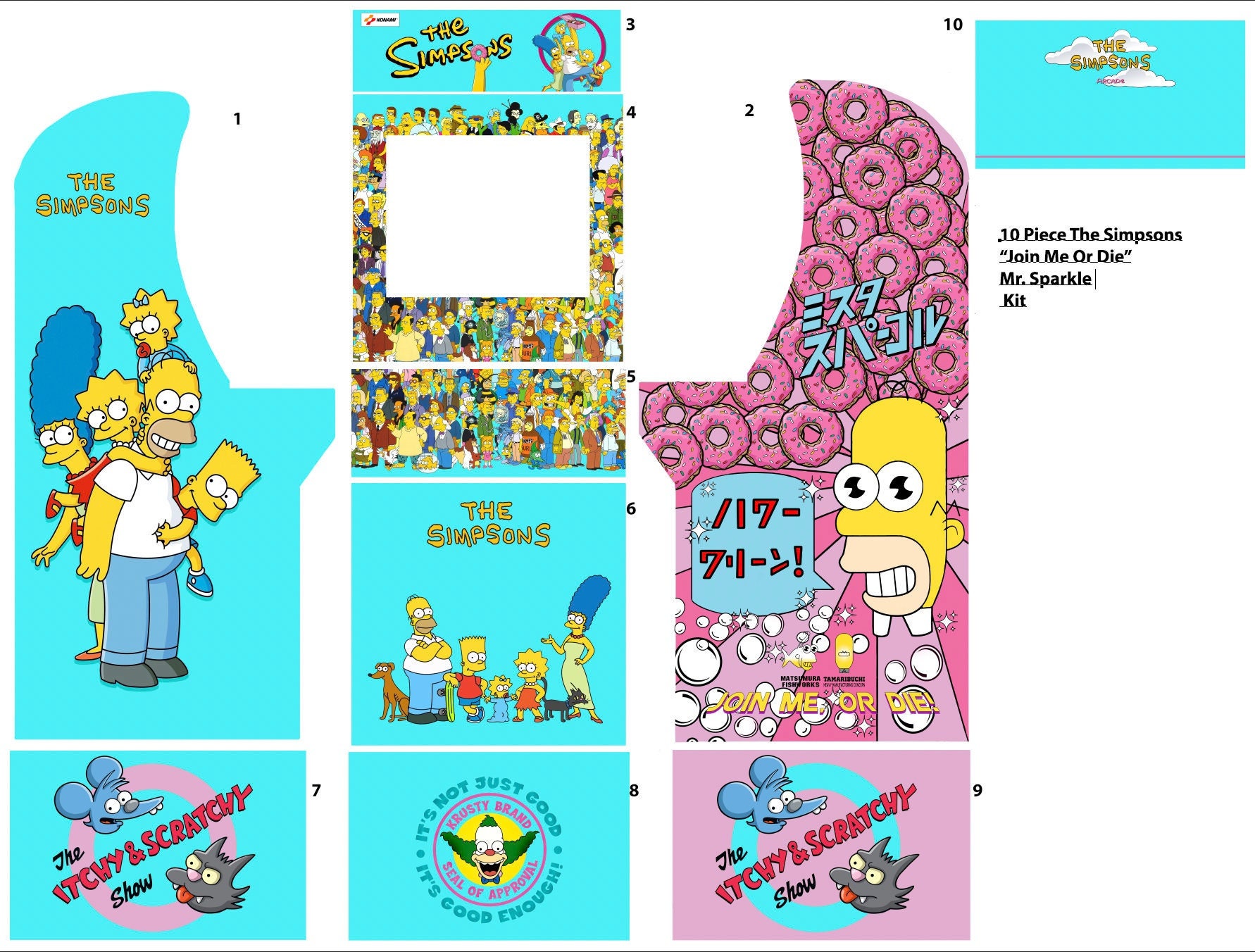 Stickers The Simpsons Pour Borne D'arcade Mame - Neuf + Cadeaux