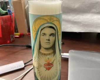 MOZ Morrissey The Smiths prayer candle 2" by 8" Round / CreditCard stickerwrap