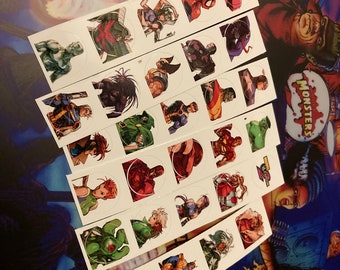 MVC2 Mavel vs Capcom 2 arcade button sticker decal inserts Arcade1up 1up for your modded upgrade cabinet