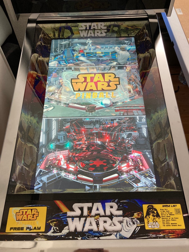 Arcade1up Arcade 1up pinball Star Wars bezel 4 piece decal set