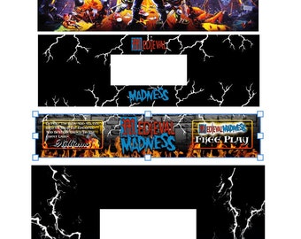 Arcade1up arcade 1up Pinball decal wrap sticker 8 Piece set Medieval Madness