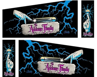 Arcade1up arcade 1up Pinball decal wrap sticker 8 Piece set Addams Family Pinball