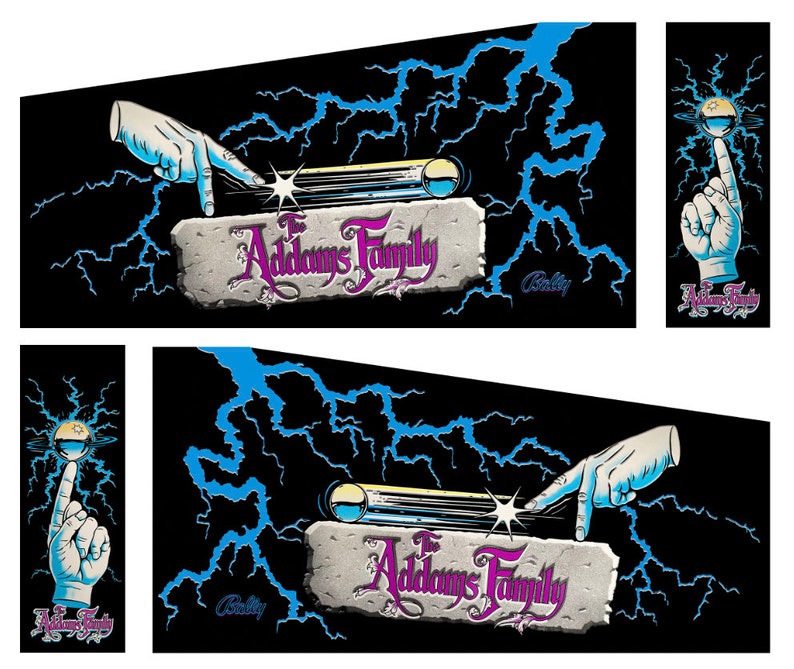 Arcade1up Arcade 1up Pinball Decal Wrap Sticker 8 Piece Set Etsy