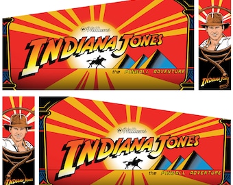 Calcomanías y pegatinas para pinball Arcade1up (juego de 8 piezas, Indiana Jones)