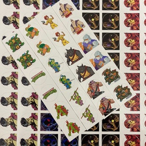 TMNT arcade button sticker decal inserts Arcade1up 1up for your modded upgrade cabinet Teenage Mutant Ninja Turtles