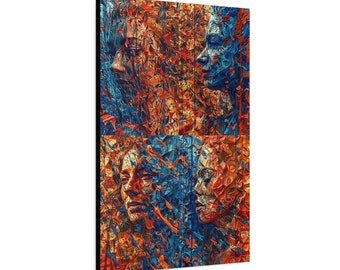 Abstract Surrealism: Many Faces, surrealistic art, surrealism art, wall art, home decor, office decor