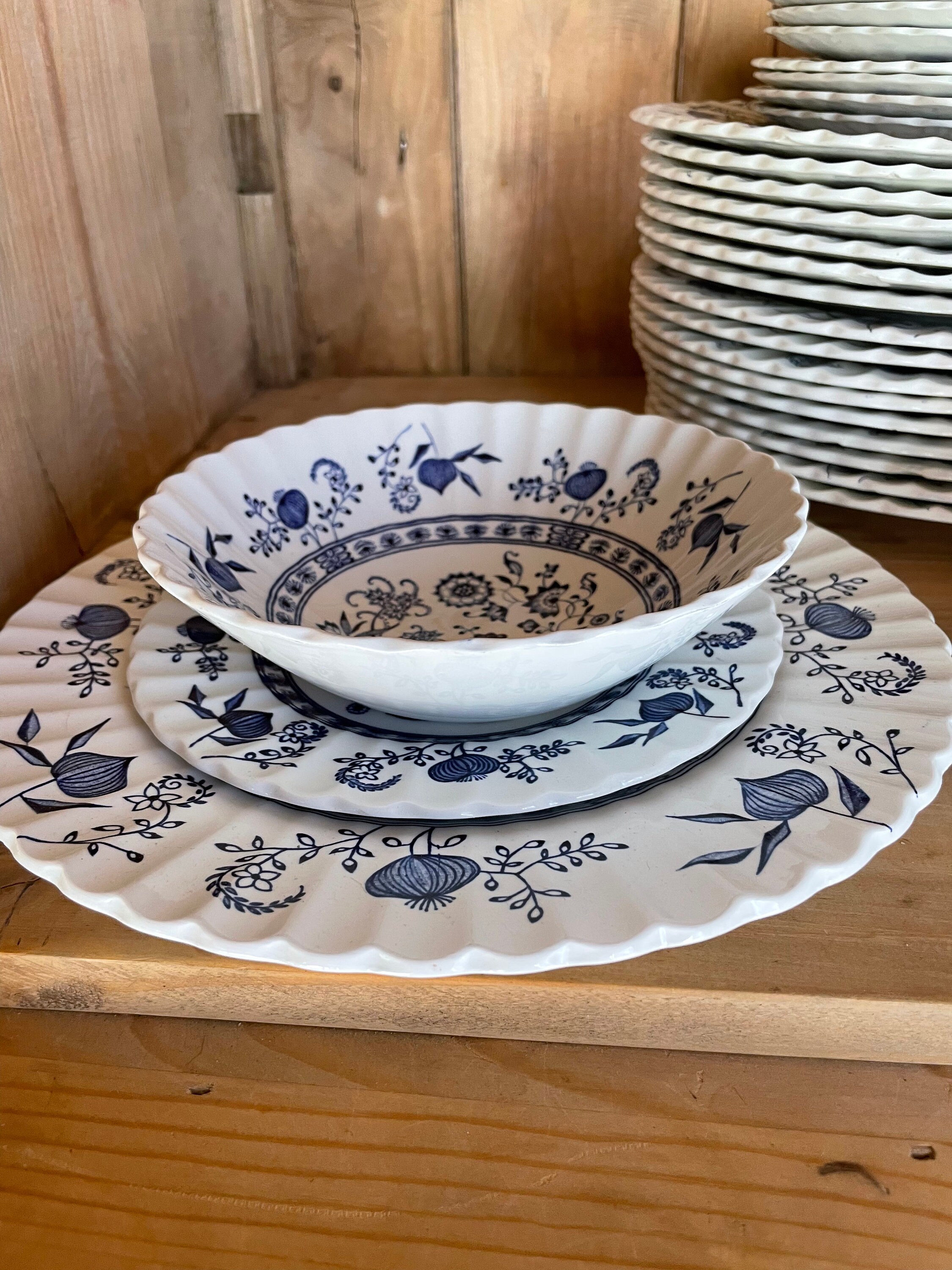 Vintage J & G Meakin Classic White Blue Nordic Dinner Pieces Etsy