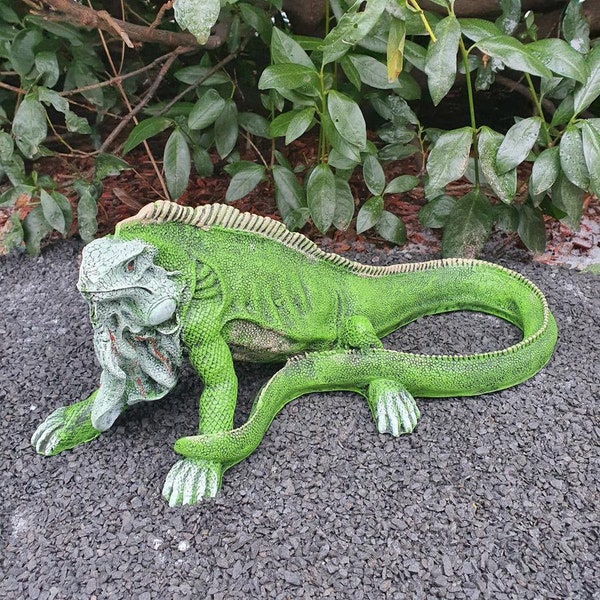 Figurine de jardin figurine iguane 55 cm de long